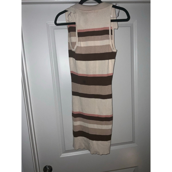Guess Striped Sweater Dress XL Beige - Picture 9 of 9